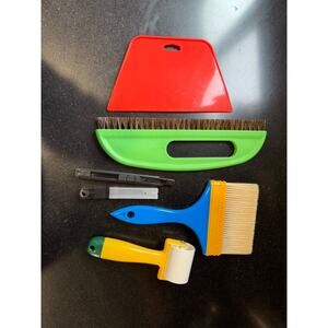 Wallpapering Wallpaper Tools Tool Set Kit Brushes Roller Scraper